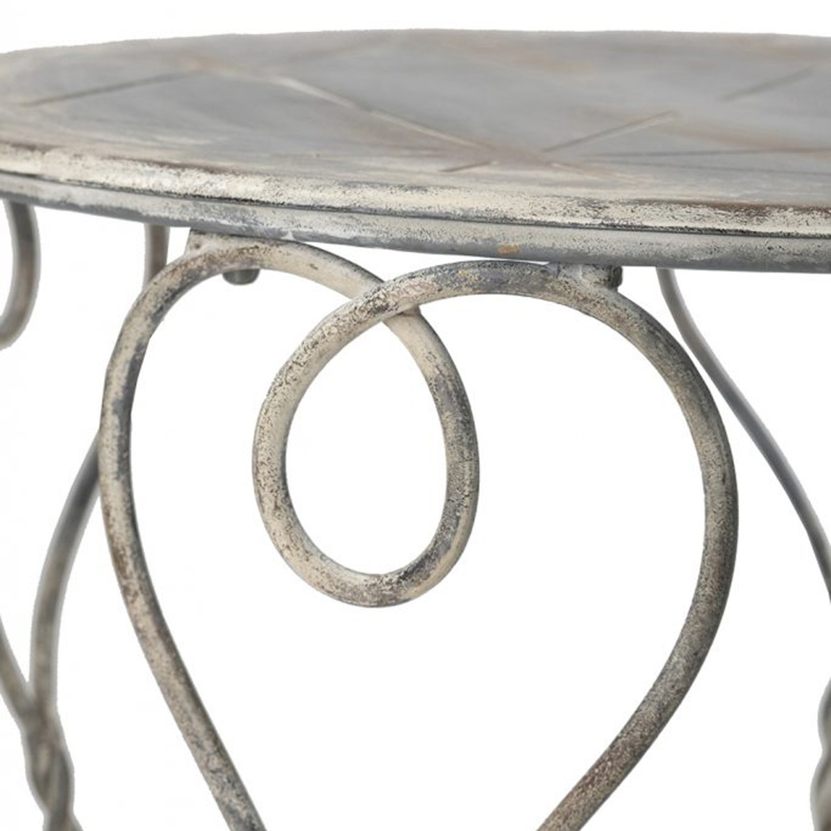 Artekko Vector Μεταλλικό Τραπέζι σε Λευκή Πατίνα (66x66x76.2)cm