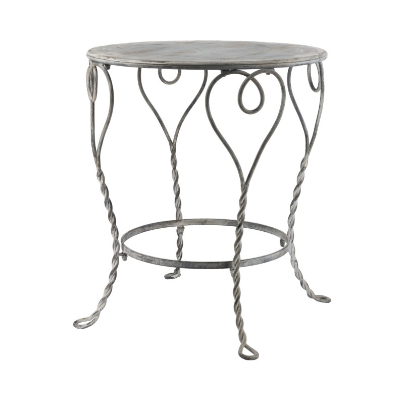 Artekko Vector Μεταλλικό Τραπέζι σε Λευκή Πατίνα (66x66x76.2)cm