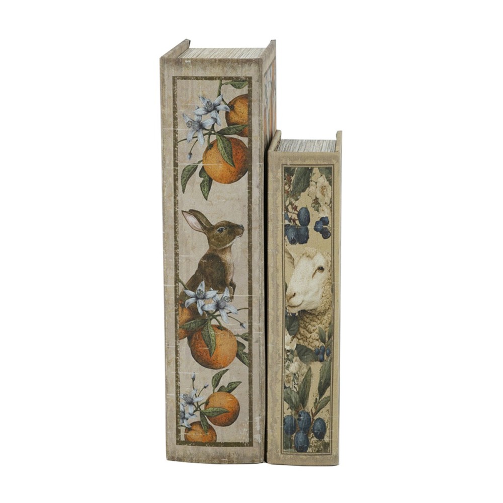 Artekko Book Πολύχρωμα Διακοσμητικά Βιβλία MDF με Αποθηκευτικό Χώρο (17.8x7.6x26.7)cm (12.7x5.1x21.6)cm 2pcs