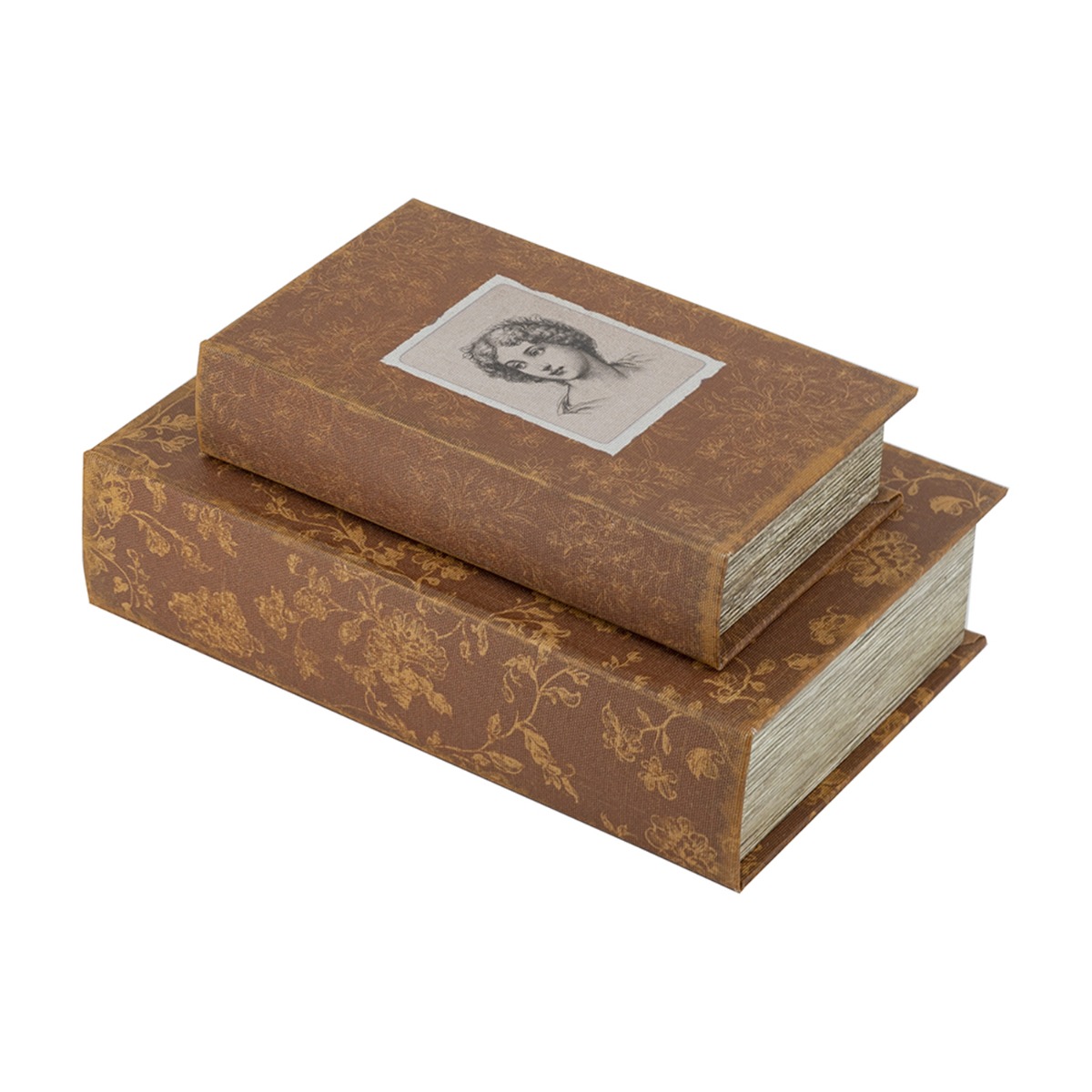 Artekko Book Πολύχρωμα Διακοσμητικά Βιβλία MDF με Αποθηκευτικό Χώρο (17.8x7.6x26.7)cm (12.7x5.1x21.6)cm 2pcs