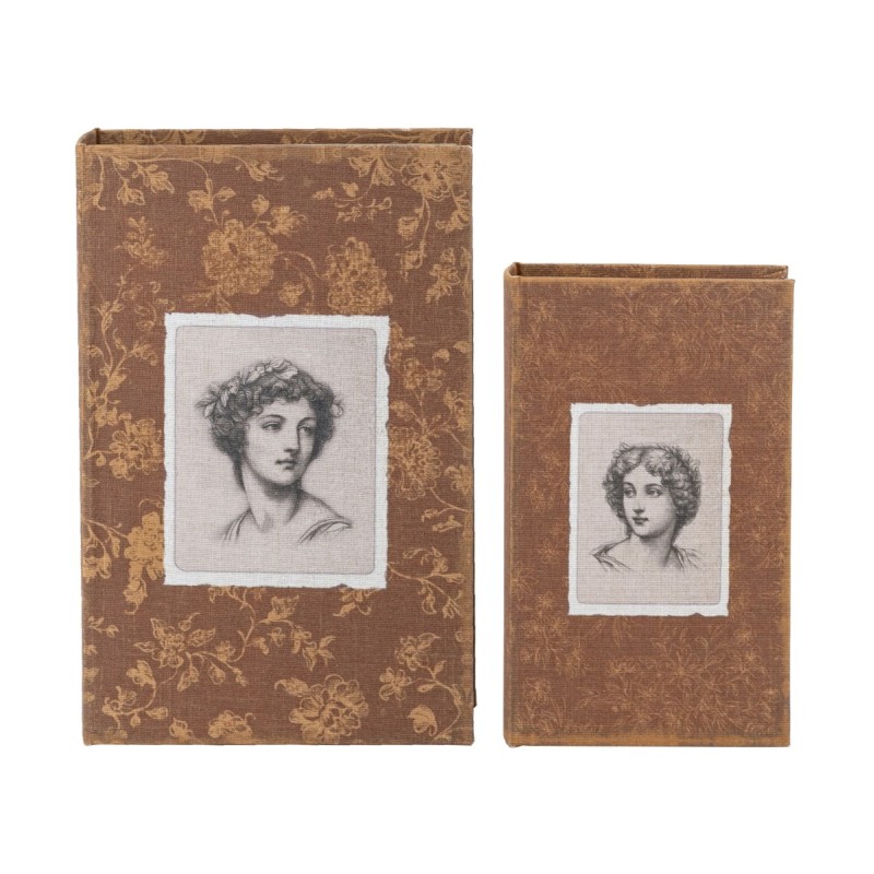 Artekko Book Πολύχρωμα Διακοσμητικά Βιβλία MDF με Αποθηκευτικό Χώρο (17.8x7.6x26.7)cm (12.7x5.1x21.6)cm 2pcs