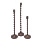 Artekko Luxe Μπρονζέ Μεταλλικά Κηροπήγια (11.4x11.4x59.7)cm (11.4x11.4x49.5)cm (11.4x11.4x38)cm 3pcs