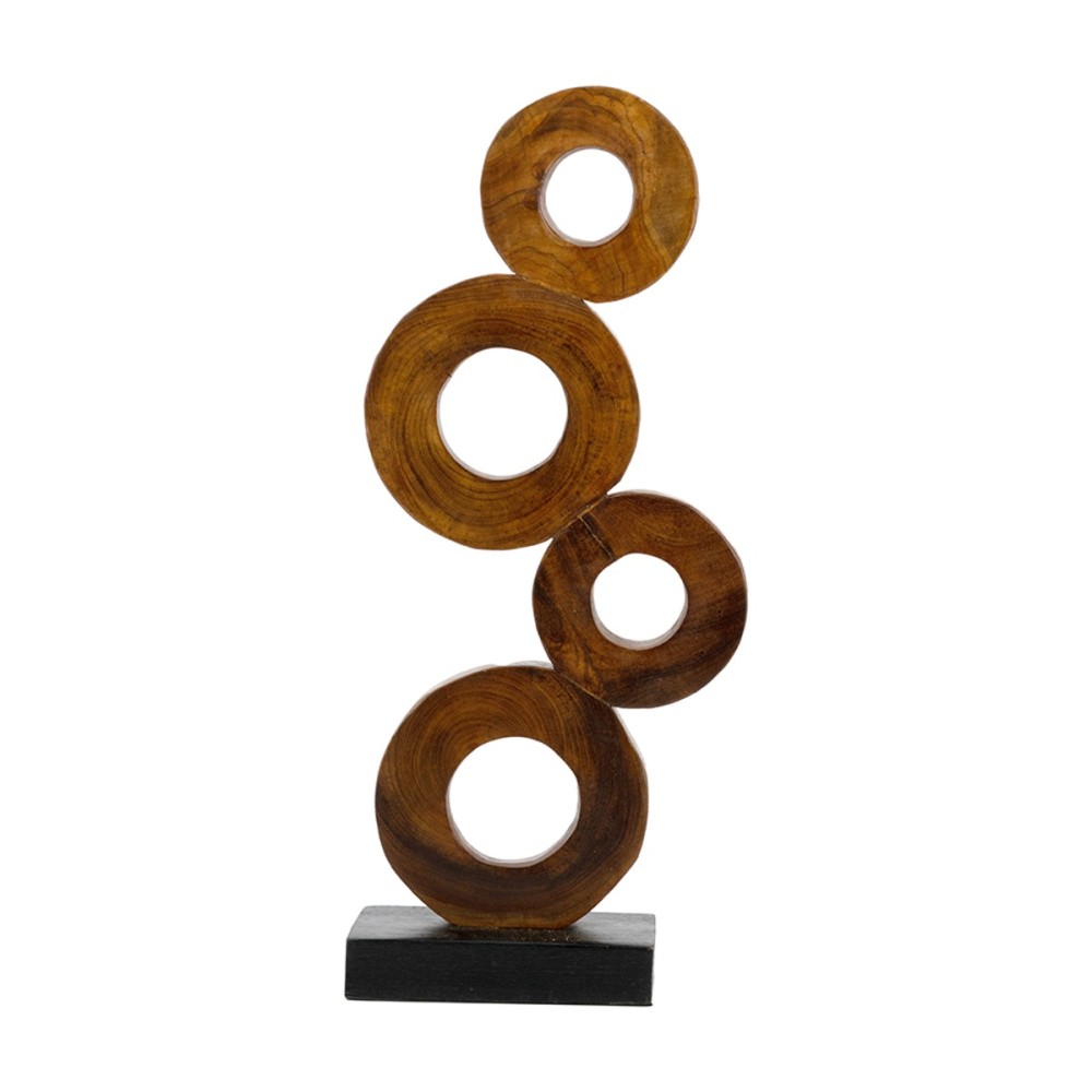 Artekko Woody Καφέ Διακοσμητικό Γλυπτό από Ξύλο Teak (20x12x60)cm