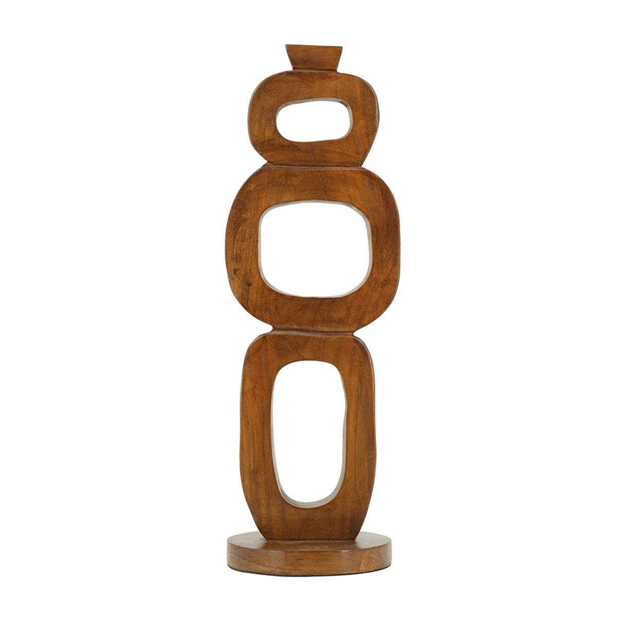 Artekko Woody Καφέ Κηροπήγιο από Ξύλο Teak (20x16x59)cm