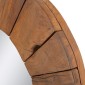 Artekko Woody Καφέ Καθρέπτης Τοίχου από Ξύλο Teak (60x90x6)cm
