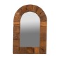 Artekko Woody Καφέ Καθρέπτης Τοίχου από Ξύλο Teak (60x90x6)cm