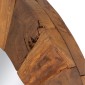 Artekko Woody Καφέ Καθρέπτης Τοίχου από Ξύλο Teak (80x80x6)cm
