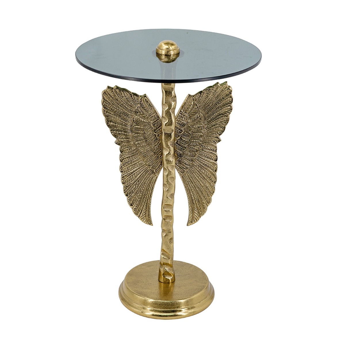 Artekko Noble Χρυσό Μεταλλικό Βοηθητικό Τραπέζι (39.4x39.4x61)cm