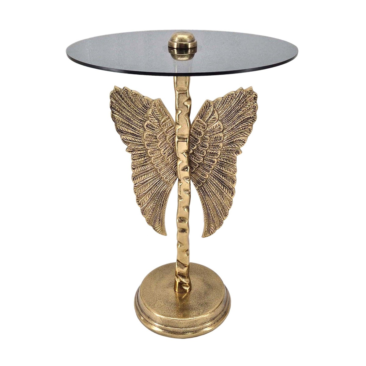 Artekko Noble Χρυσό Μεταλλικό Βοηθητικό Τραπέζι (39.4x39.4x61)cm