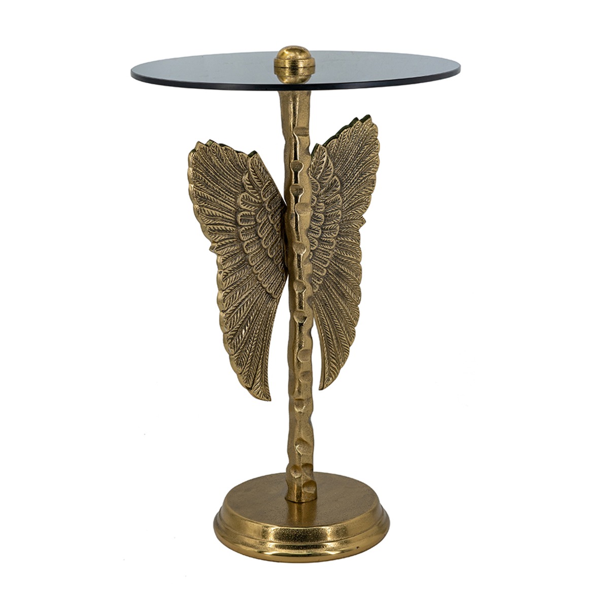 Artekko Noble Χρυσό Μεταλλικό Βοηθητικό Τραπέζι (39.4x39.4x61)cm