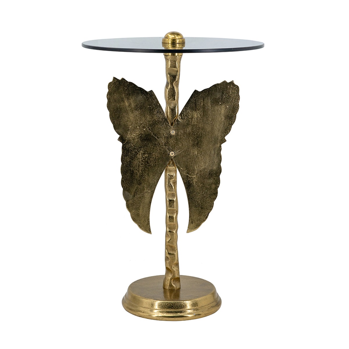 Artekko Noble Χρυσό Μεταλλικό Βοηθητικό Τραπέζι (39.4x39.4x61)cm