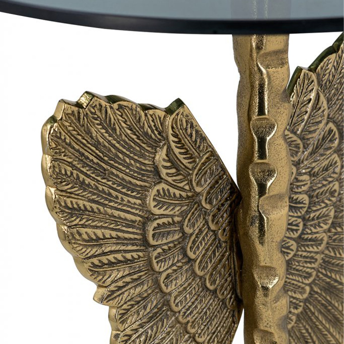 Artekko Noble Χρυσό Μεταλλικό Βοηθητικό Τραπέζι (39.4x39.4x61)cm