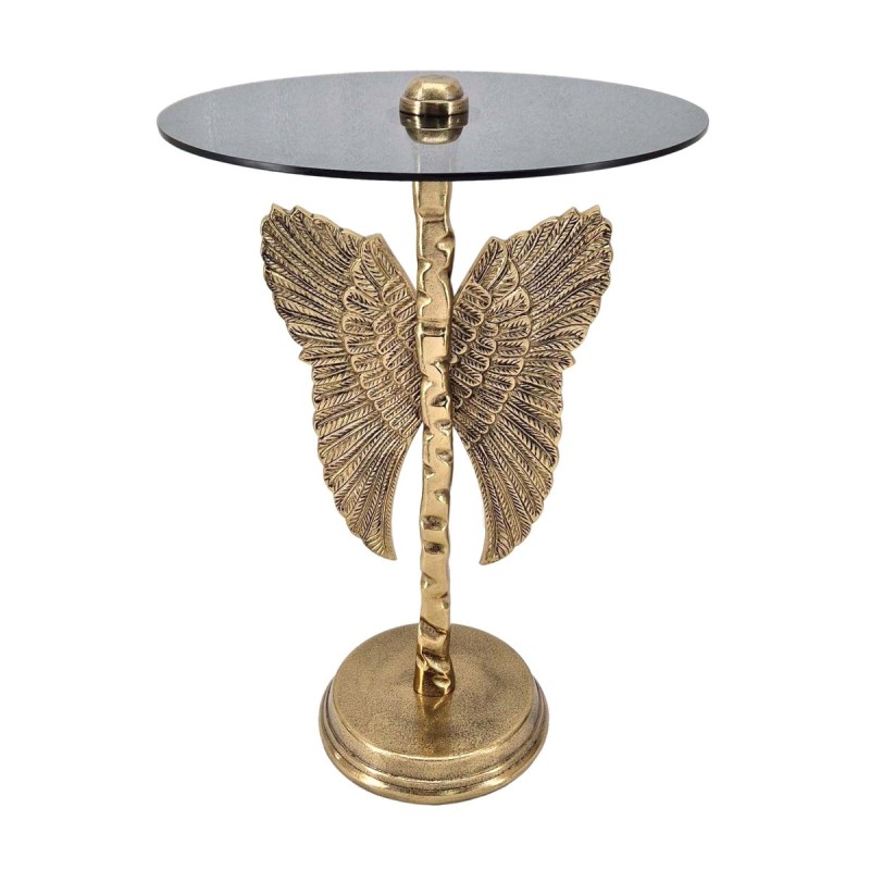 Artekko Noble Χρυσό Μεταλλικό Βοηθητικό Τραπέζι (39.4x39.4x61)cm