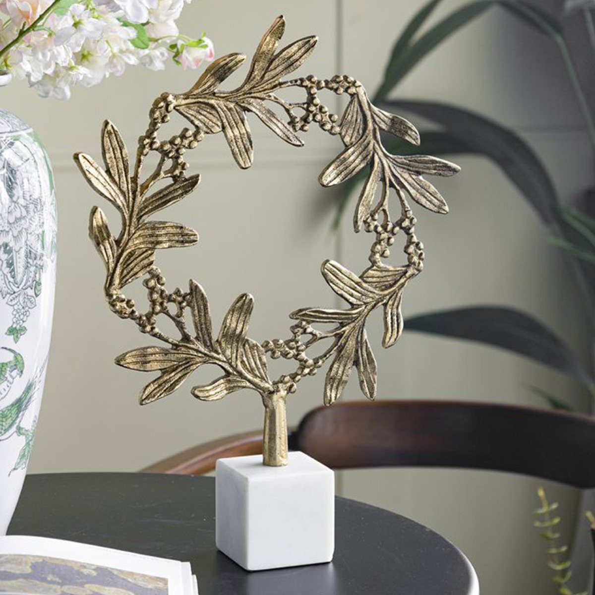 Artekko Branch Χρυσό Μεταλλικό Διακοσμητικό (30.5x7x42)cm