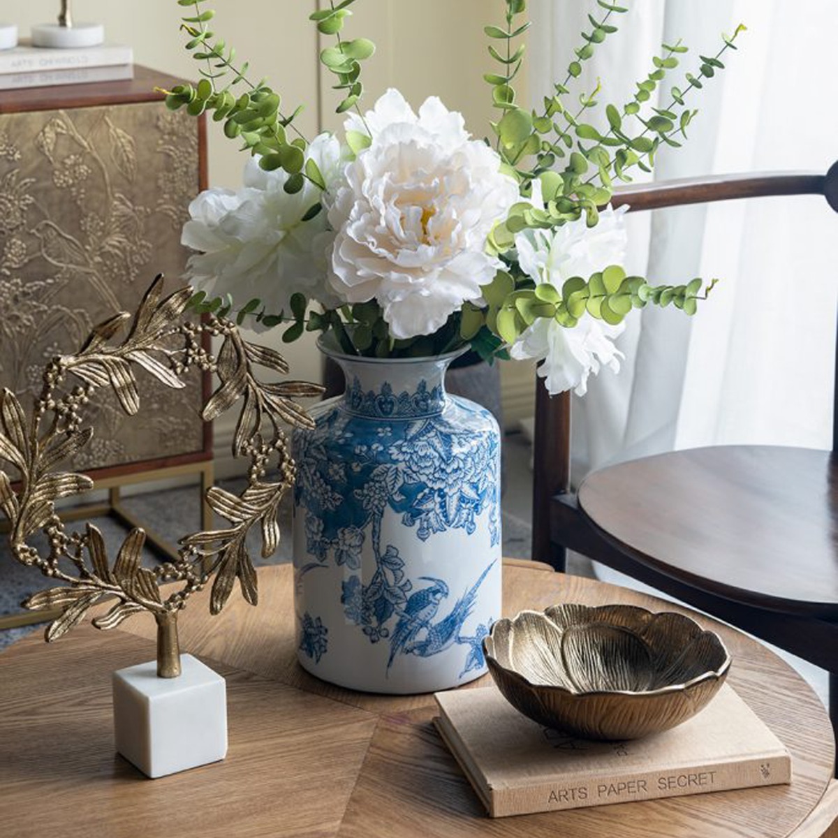 Artekko Branch Χρυσό Μεταλλικό Διακοσμητικό (30.5x7x42)cm