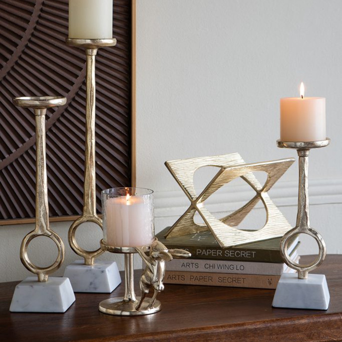 Artekko Noble Χρυσό Μεταλλικό Επιτραπέζιο Διακοσμητικό (18x18x18)cm