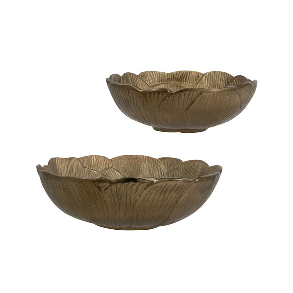 Artekko Noble Χρυσά Μεταλλικά Μπολ (29.2x29.2x8.9)cm (20.3x20.3x6.3)cm 2pcs