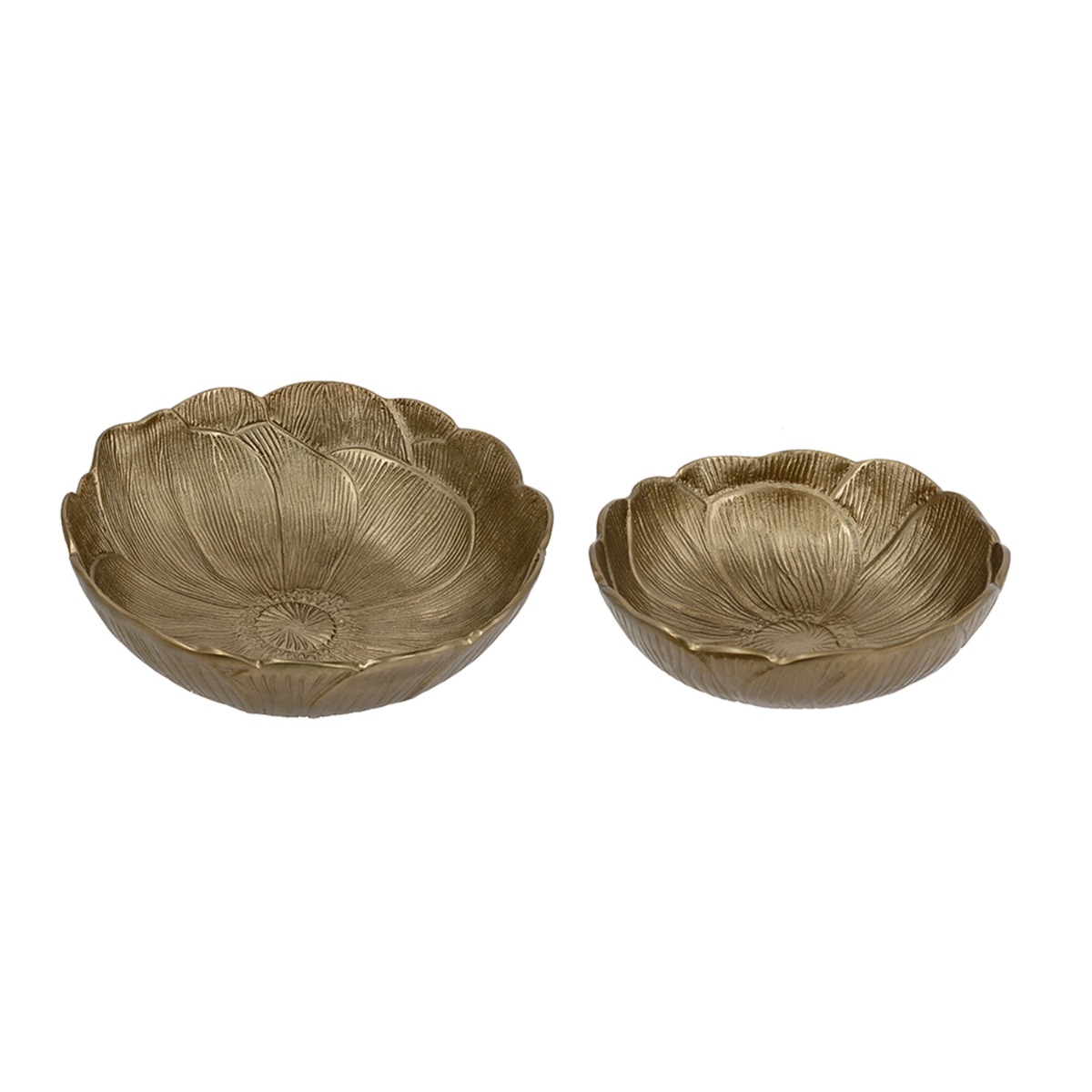 Artekko Noble Χρυσά Μεταλλικά Μπολ (29.2x29.2x8.9)cm (20.3x20.3x6.3)cm 2pcs