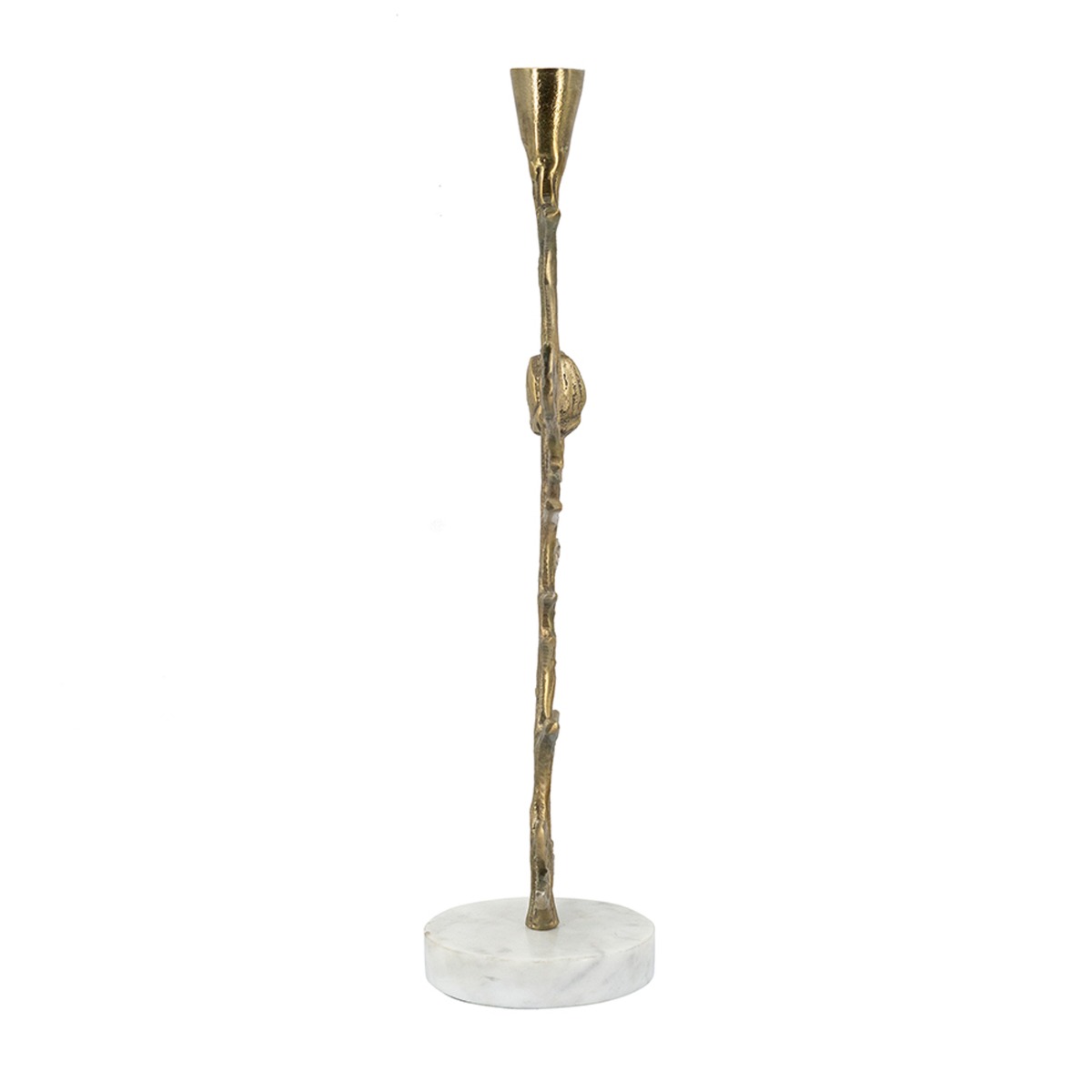 Artekko Branch Χρυσό Μεταλλικό Κηροπήγιο (16.5x10.2x40.6)cm