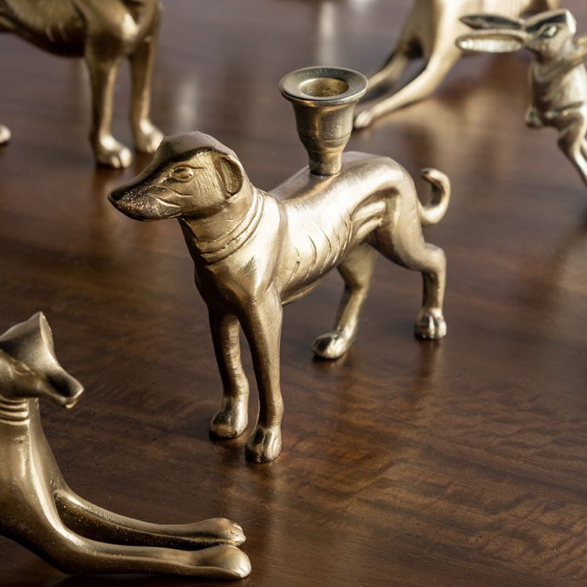 Artekko Noble Χρυσό Μεταλλικό Κηροπήγιο (24x5x16.5)cm