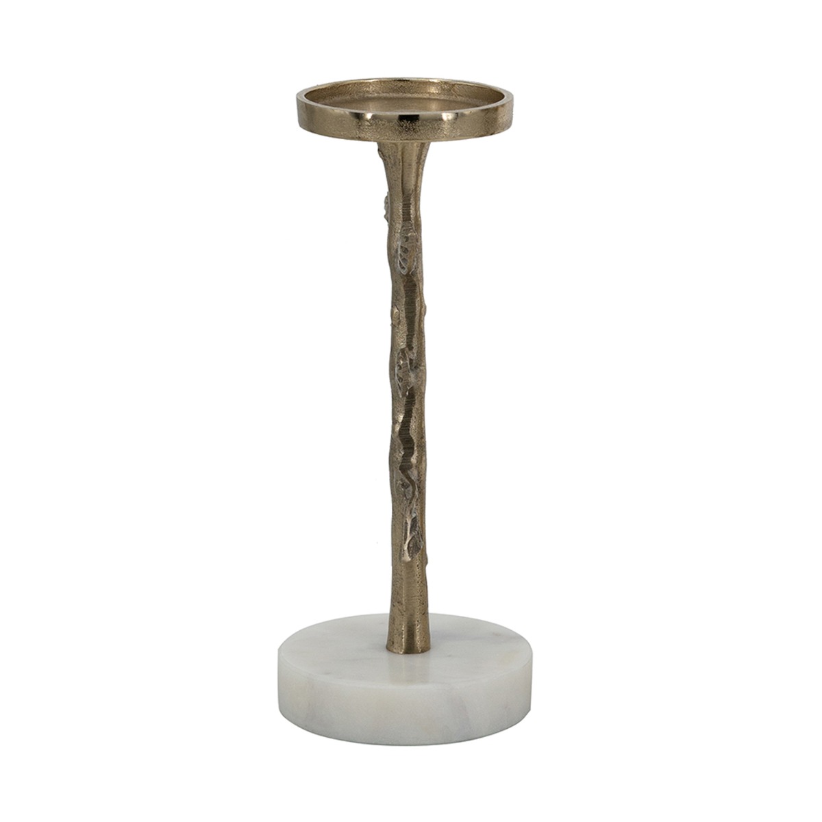 Artekko Branch Χρυσό Μεταλλικό Κηροπήγιο (10x10x26.7)cm