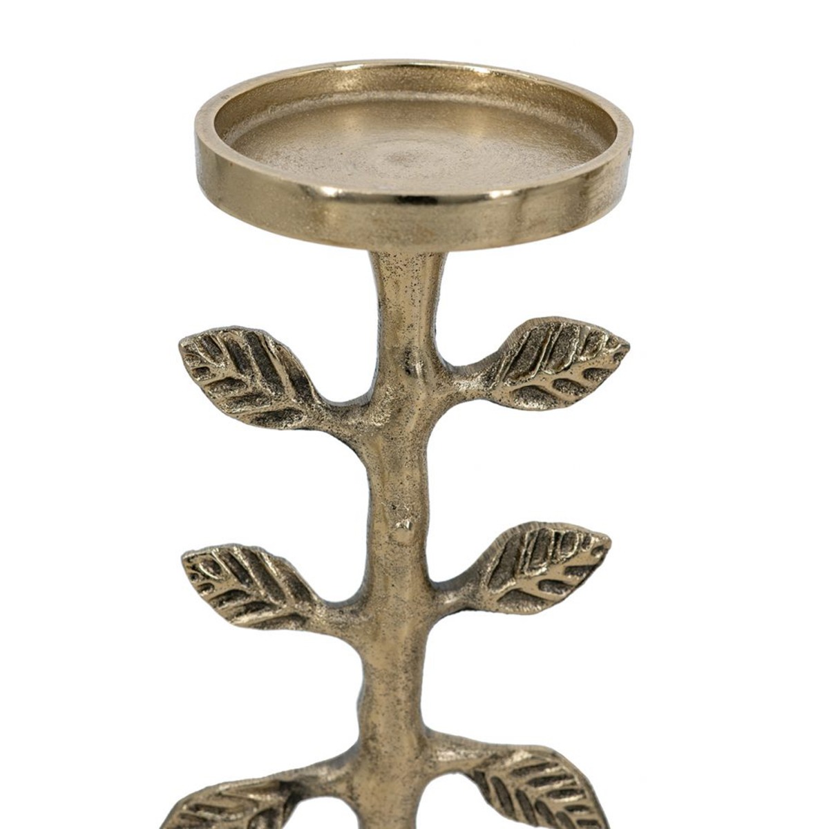 Artekko Branch Χρυσό Μεταλλικό Κηροπήγιο (10x10x26.7)cm