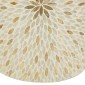 Artekko Ivory Εκρού Βοηθητικό Τραπέζι Σκαμπό από MDF και Capiz (35x35x50)cm