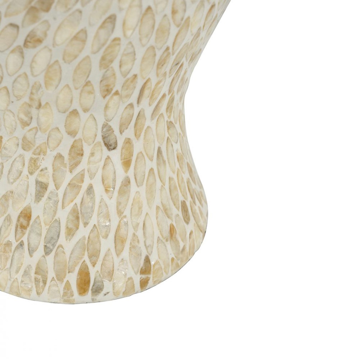 Artekko Ivory Εκρού Βάζο από Μπαμπού και Capiz (28x28x50)cm