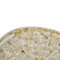 Artekko Ivory Εκρού Διακοσμητικός Δίσκος από MDF και Capiz (40x40x5)cm