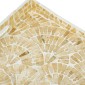 Artekko Ivory Εκρού Διακοσμητικός Δίσκος από MDF και Capiz (45x30x5)cm