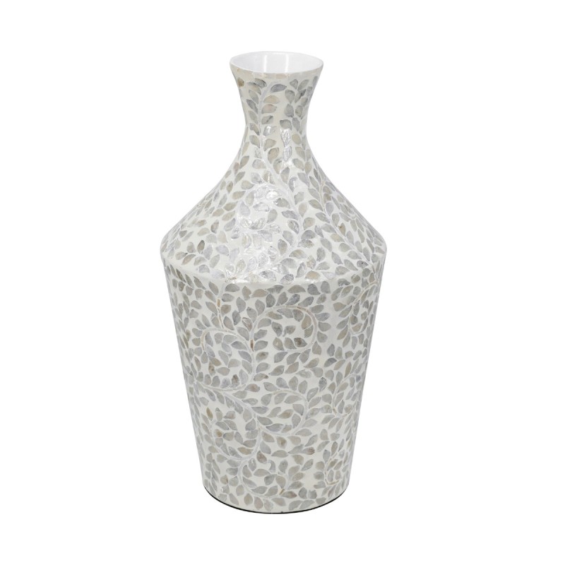 Artekko Ivory Γκρι Βάζο από Μπαμπού και Capiz (30x30x61)cm