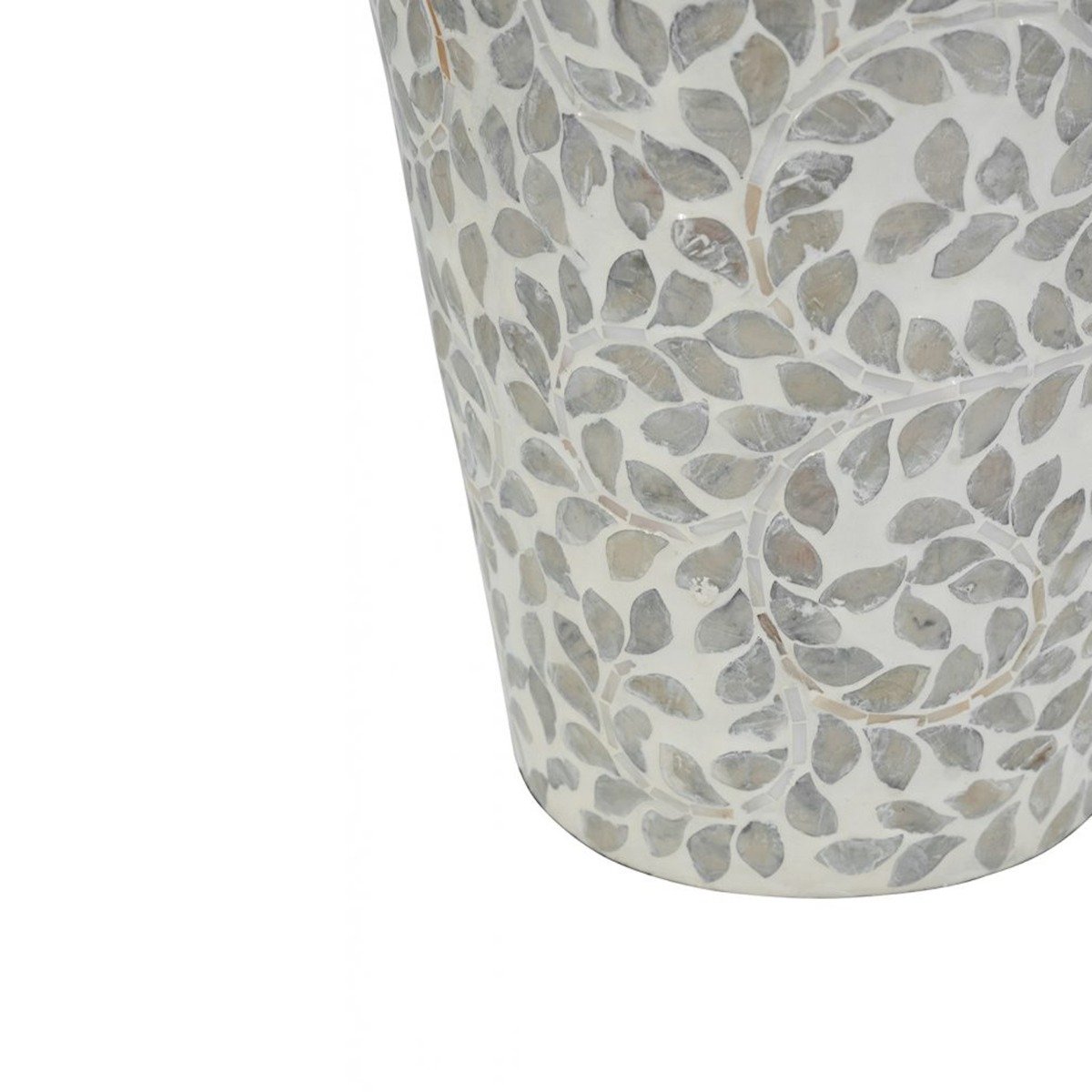 Artekko Ivory Γκρι Βάζο από Μπαμπού και Capiz (25x25x50)cm