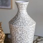 Artekko Ivory Γκρι Βάζο από Μπαμπού και Capiz (25x25x50)cm