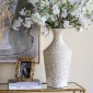 Artekko Ivory Γκρι Βάζο από Μπαμπού και Capiz (25x25x50)cm