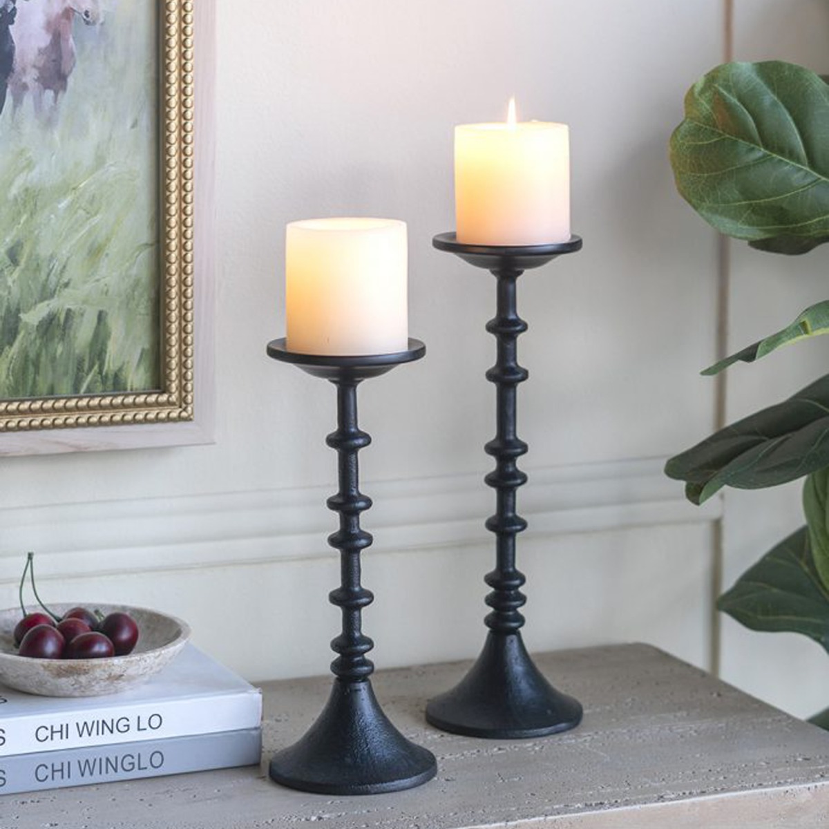 Artekko Nail Μαύρο Μεταλλικό Κηροπήγιο (10.2x10.2x28)cm