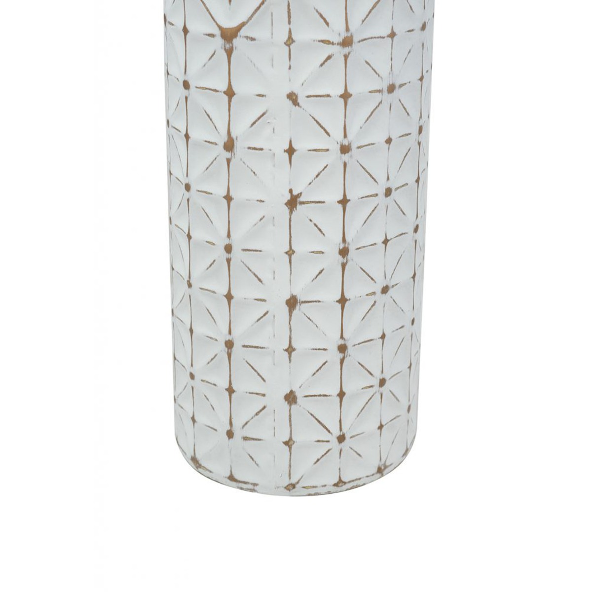 Artekko Nyx Λευκό Μεταλλικό Βάζο (12.7x12.7x61)cm