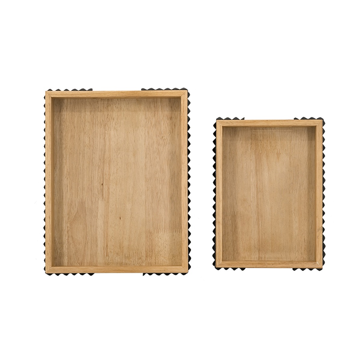 Artekko Gaia Καφέ Ξύλινοι Δίσκοι (35.5x28x5)cm (29.2x21.6x5)cm 2pcs