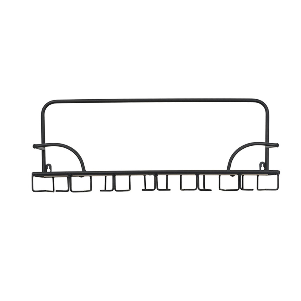 Artekko Gaia Καφέ Ξύλινο Ράφι Τοίχου για Ποτήρια (62x21x25)cm