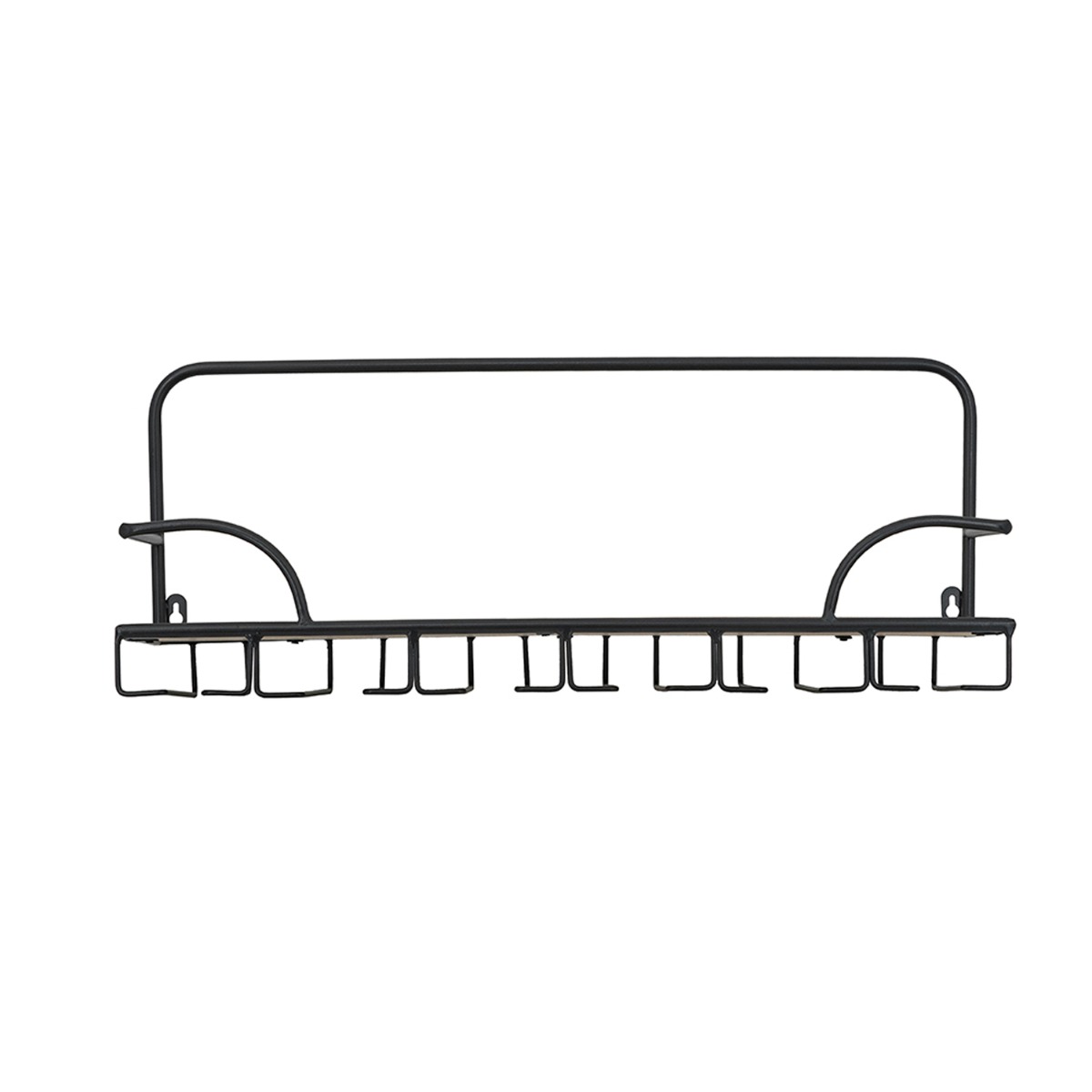 Artekko Gaia Καφέ Ξύλινο Ράφι Τοίχου για Ποτήρια (62x21x25)cm