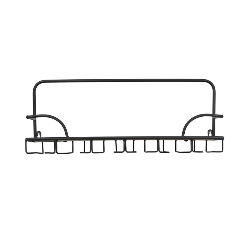 Artekko Gaia Καφέ Ξύλινο Ράφι Τοίχου για Ποτήρια (62x21x25)cm