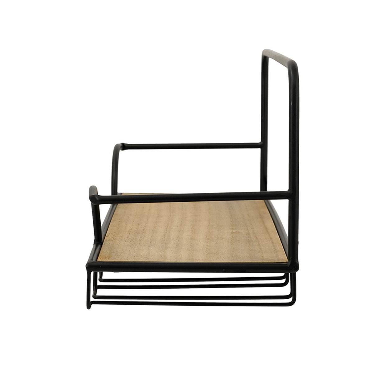 Artekko Gaia Καφέ Ξύλινο Ράφι Τοίχου για Ποτήρια (62x21x25)cm