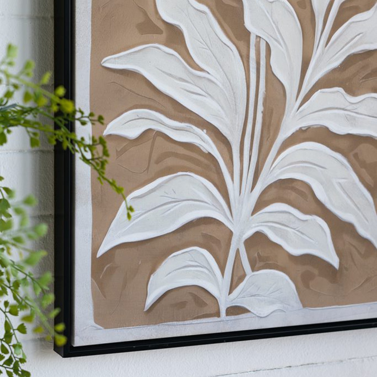 Artekko Canvasia Μπεζ Πίνακες σε Καμβά με Μαύρη Κορνίζα (60x3.6x90)cm 2pcs