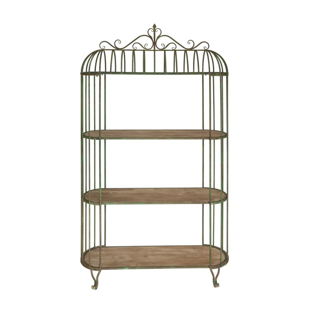 Artekko Vector Μεταλλικό Κλουβί Ραφιέρα σε Πράσινη Πατίνα (120x42x203)cm