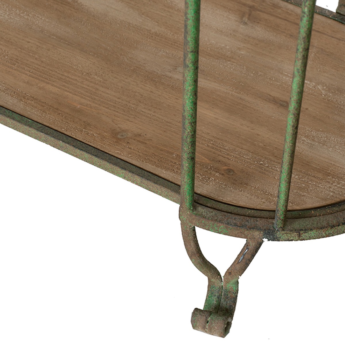 Artekko Vector Μεταλλικό Κλουβί Ραφιέρα σε Πράσινη Πατίνα (120x42x203)cm