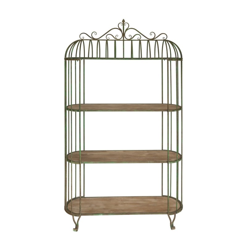 Artekko Vector Μεταλλικό Κλουβί Ραφιέρα σε Πράσινη Πατίνα (120x42x203)cm