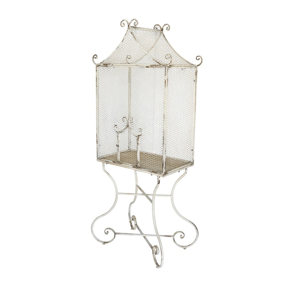 Artekko Vector Μεταλλικό Κλουβί σε Λευκή Πατίνα (70x38x170)cm