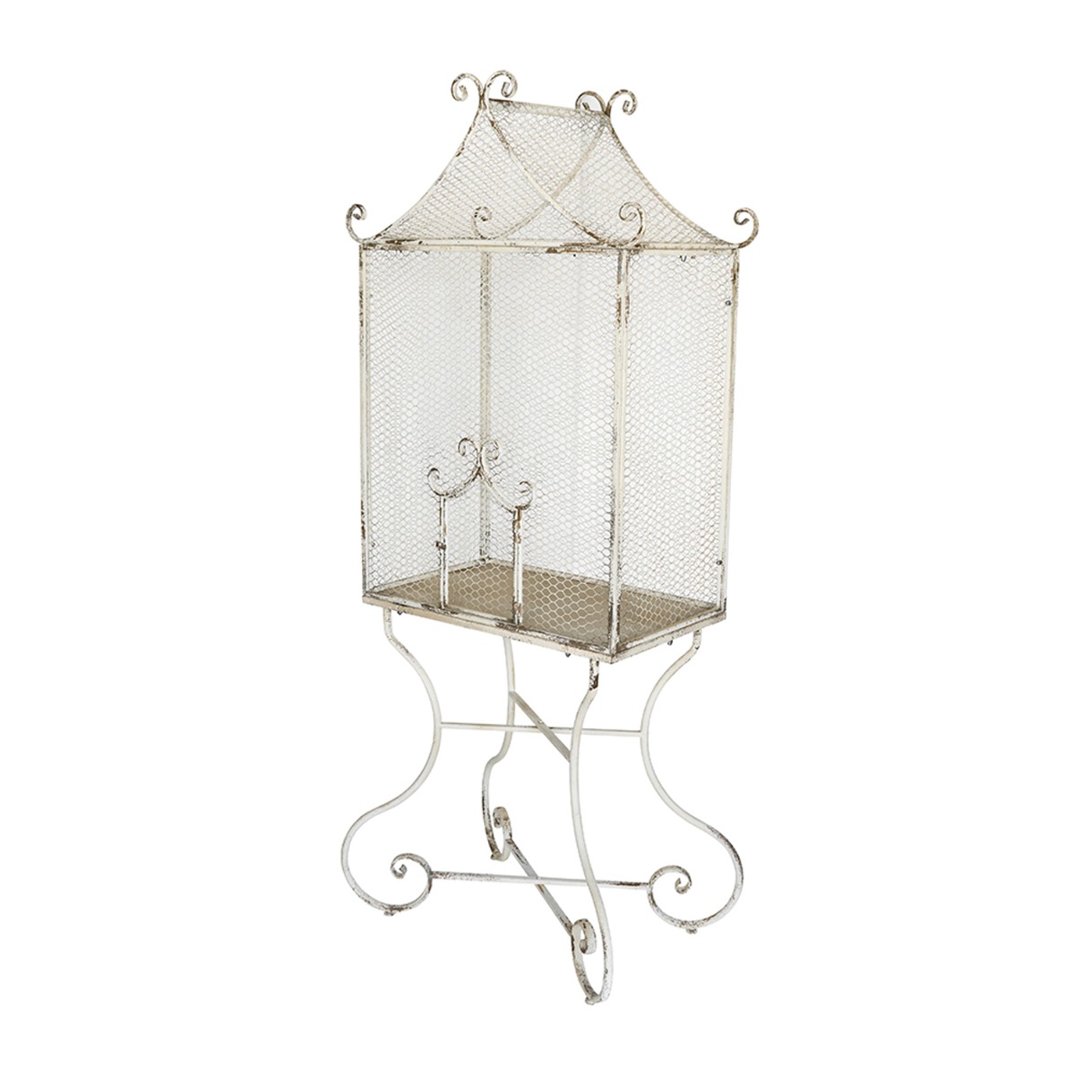 Artekko Vector Μεταλλικό Κλουβί σε Λευκή Πατίνα (70x38x170)cm