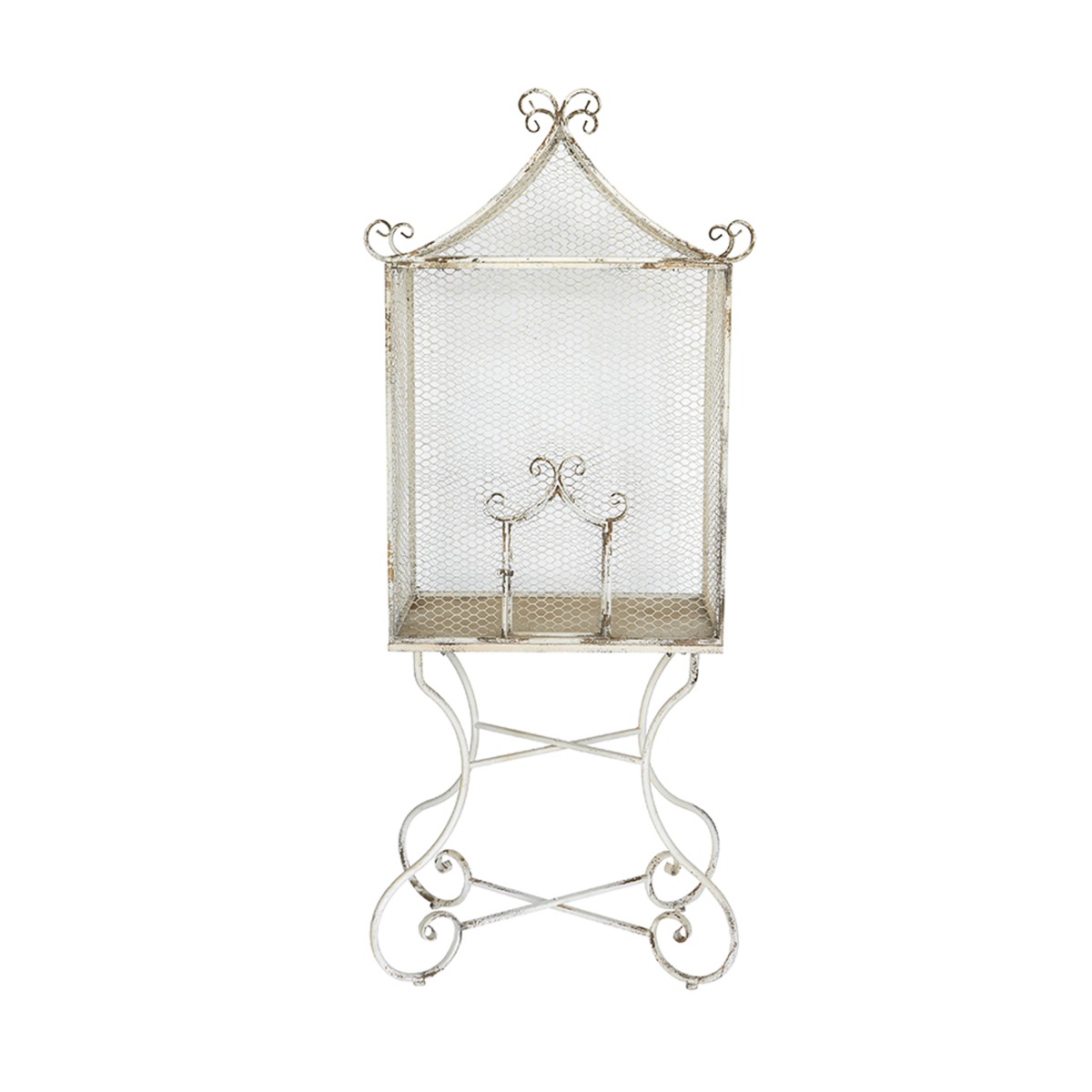 Artekko Vector Μεταλλικό Κλουβί σε Λευκή Πατίνα (70x38x170)cm