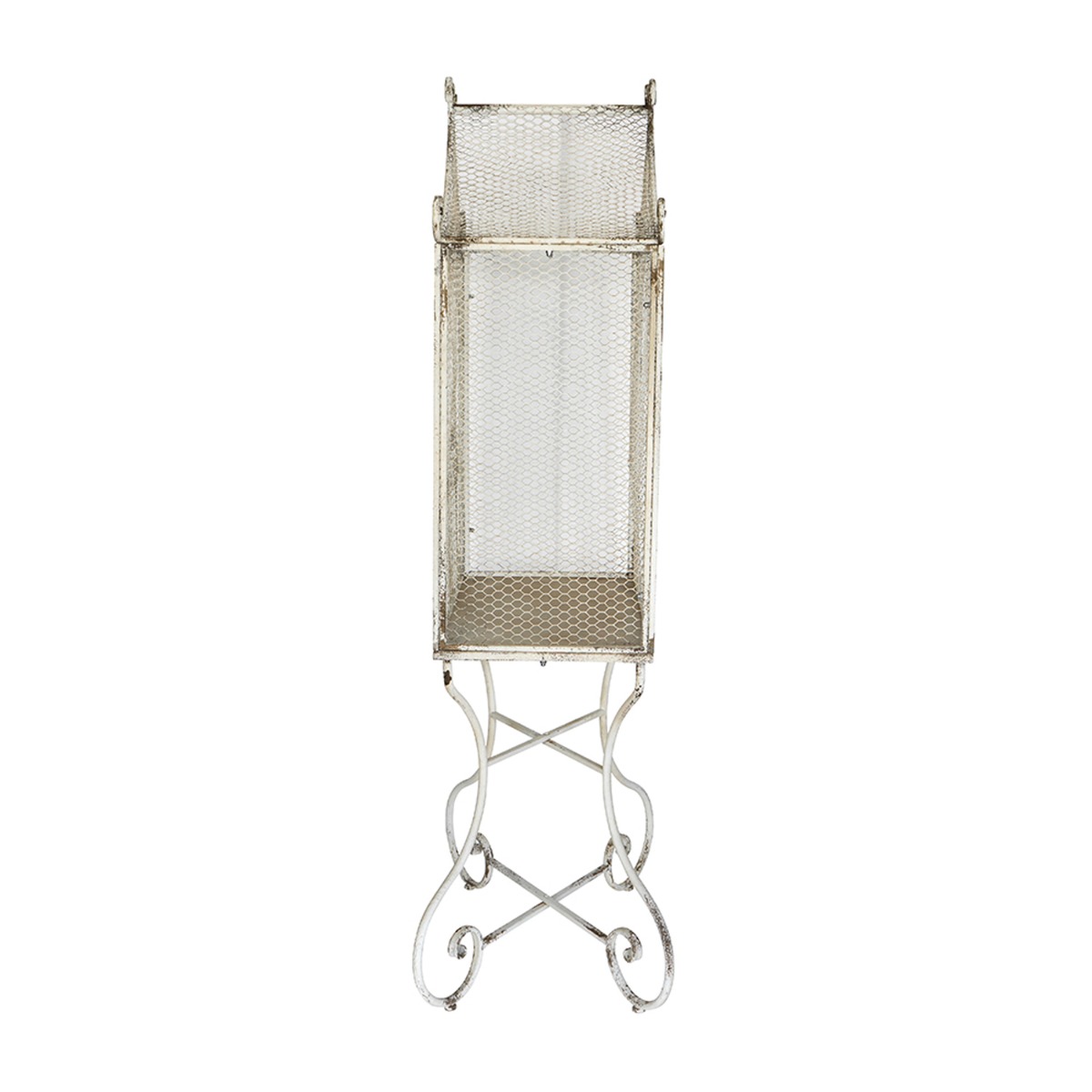 Artekko Vector Μεταλλικό Κλουβί σε Λευκή Πατίνα (70x38x170)cm