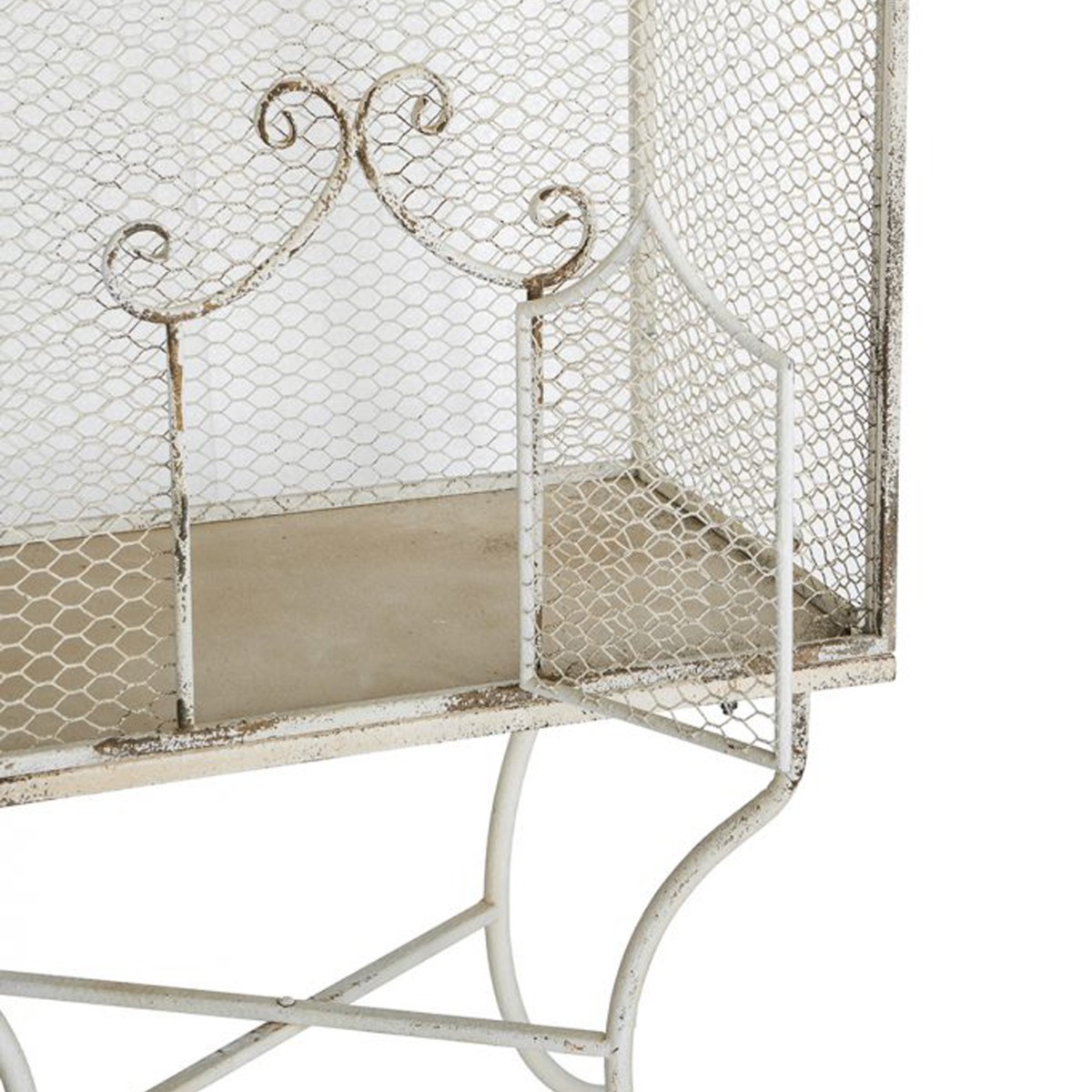 Artekko Vector Μεταλλικό Κλουβί σε Λευκή Πατίνα (70x38x170)cm